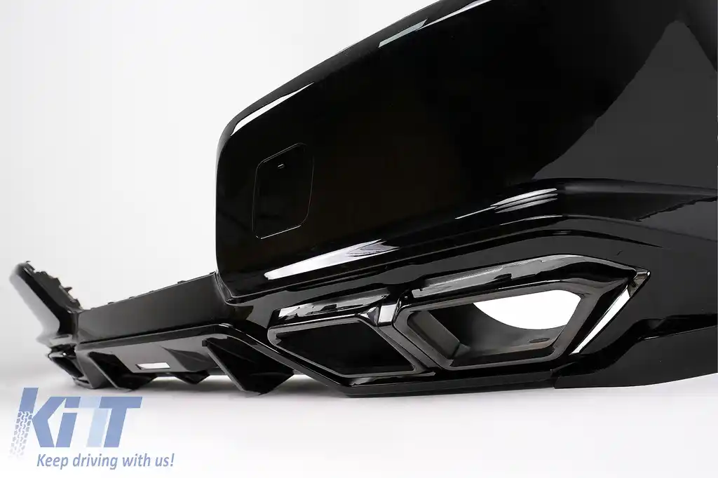 Pachet Exterior Aero compatibil cu BMW Seria 7 G70 M-Tech (2022-) Black Knight Design Negru Lucios-image-6112758