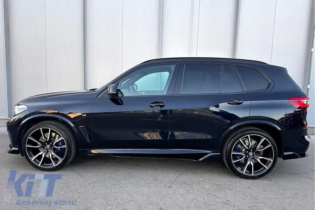 Pachet Exterior Aero compatibil cu BMW X5 G05 (2018-2022) M-Tech Black Knight Design Negru Lucios-image-6278836