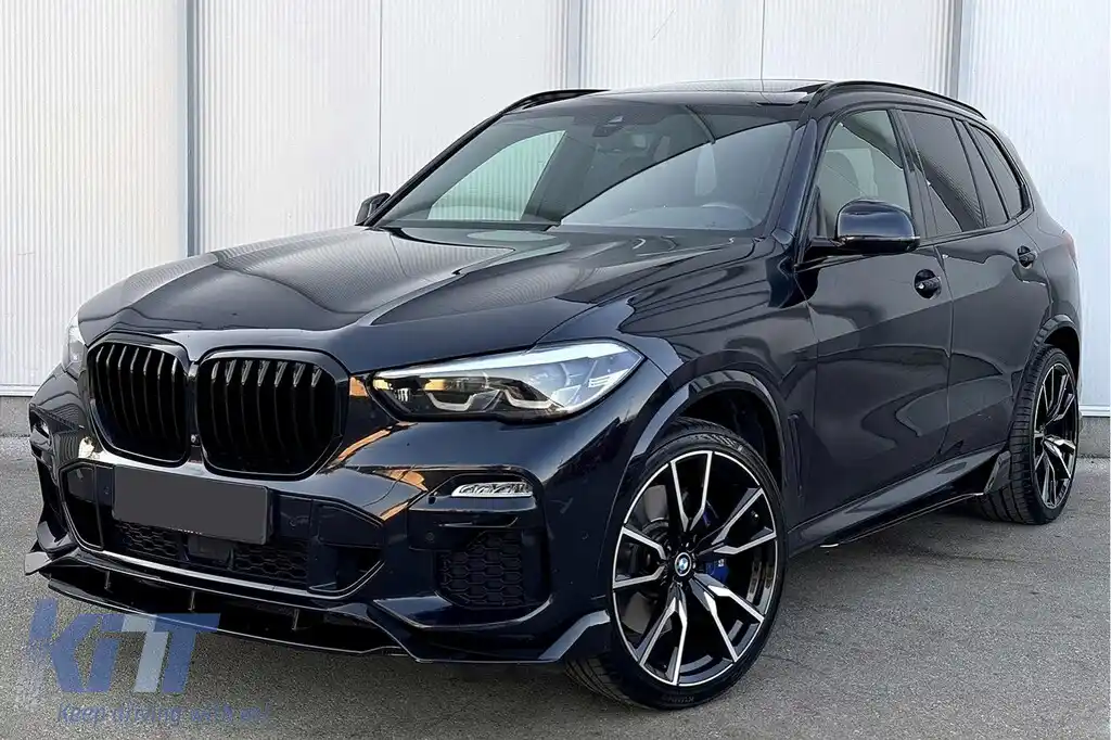 Pachet Exterior Aero compatibil cu BMW X5 G05 (2018-2022) M-Tech Black Knight Design Negru Lucios-image-6278837