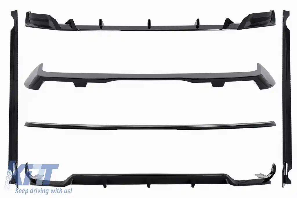 Pachet Exterior Aero compatibil cu BMW X7 G07 LCI M-Tech (2023-) Black Knight Design Negru Lucios-image-6114696