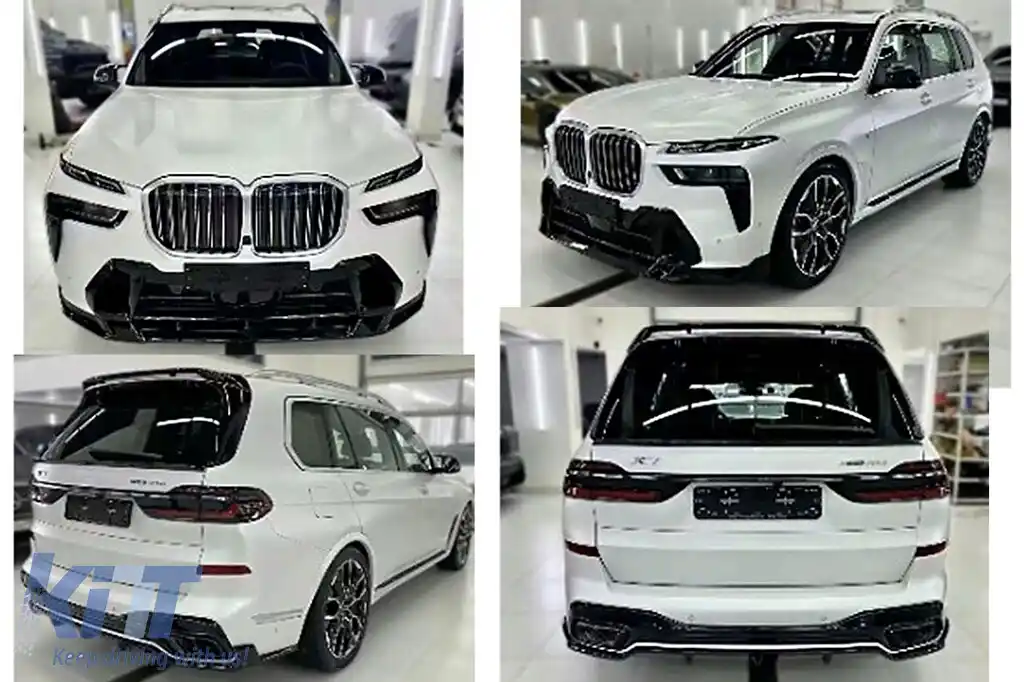 Pachet Exterior Aero compatibil cu BMW X7 G07 LCI M-Tech (2023-) Black Knight Design Negru Lucios-image-6126731