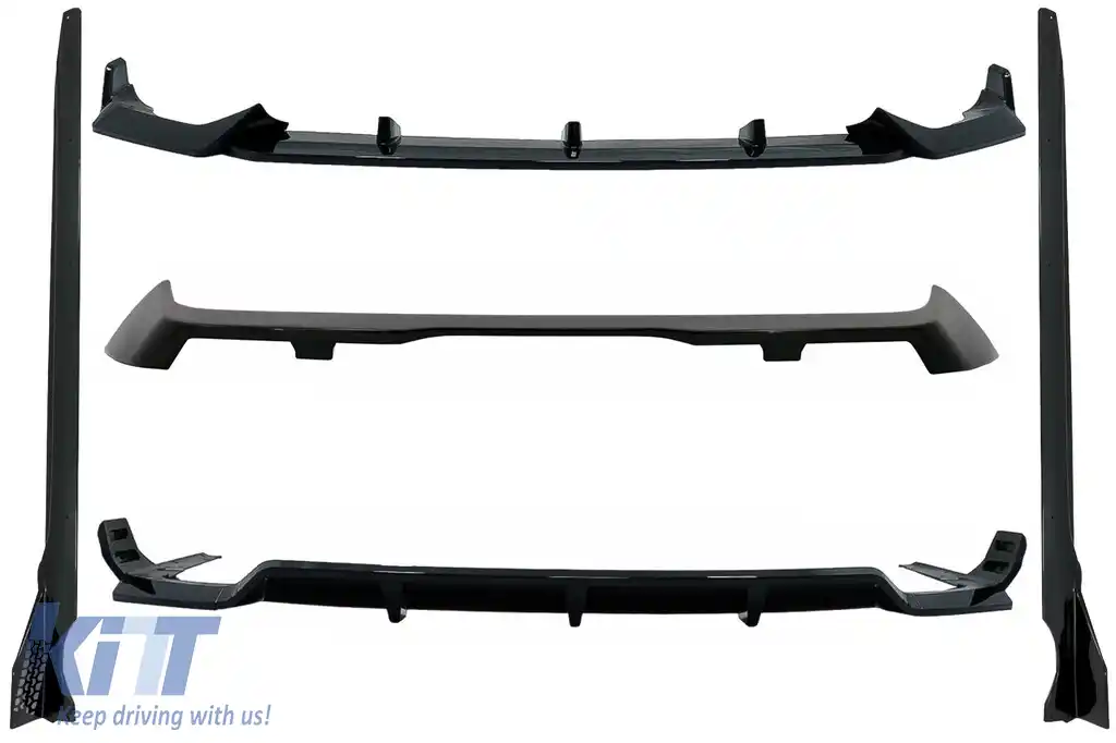 Pachet Exterior Aero compatibil cu BMW X7 G07 (2018-2022) M-Tech Black Knight Design Negru Lucios