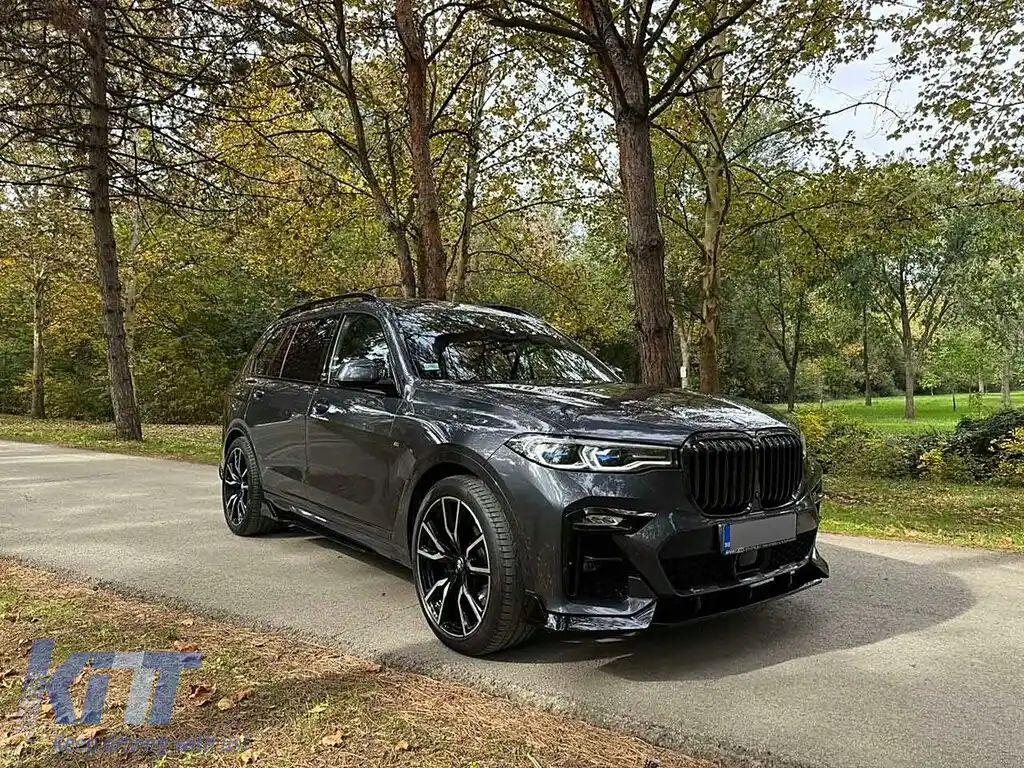 Pachet Exterior Aero compatibil cu BMW X7 G07 (2018-2022) M-Tech Black Knight Design Negru Lucios-image-6108200