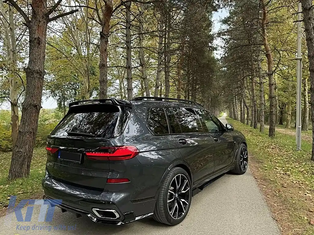 Pachet Exterior Aero compatibil cu BMW X7 G07 (2018-2022) M-Tech Black Knight Design Negru Lucios-image-6108202