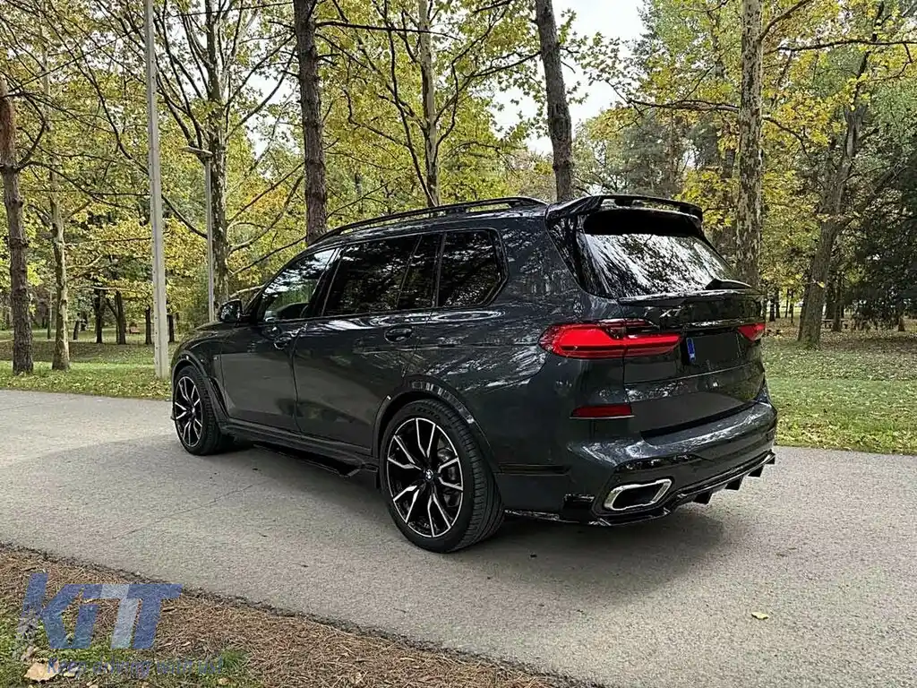 Pachet Exterior Aero compatibil cu BMW X7 G07 (2018-2022) M-Tech Black Knight Design Negru Lucios-image-6108203