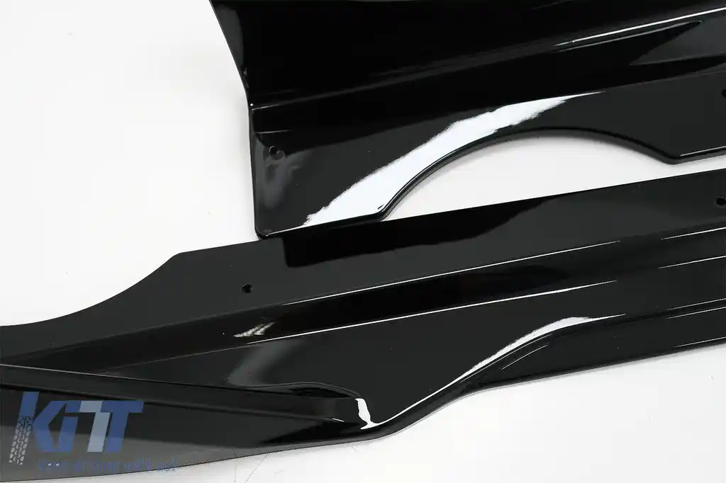 Pachet Exterior Aero cu Grila Centrala compatibil cu BMW X5 G05 (2018-2022) M-Tech Black Knight Design Negru Lucios-image-6080383