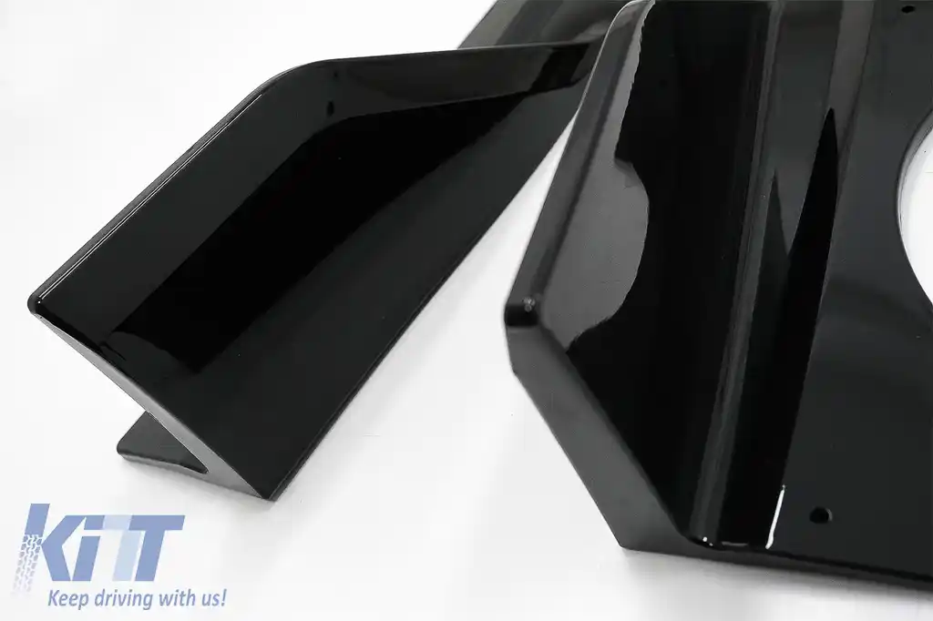 Pachet Exterior Aero cu Grila Centrala compatibil cu BMW X5 G05 (2018-2022) M-Tech Black Knight Design Negru Lucios-image-6080386