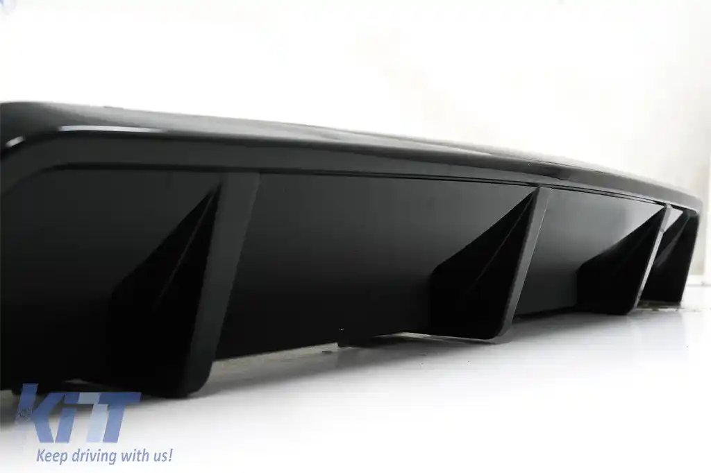 Pachet Exterior Aero cu Grila Centrala compatibil cu BMW X5 G05 (2018-2022) M-Tech Black Knight Design Negru Lucios-image-6080401