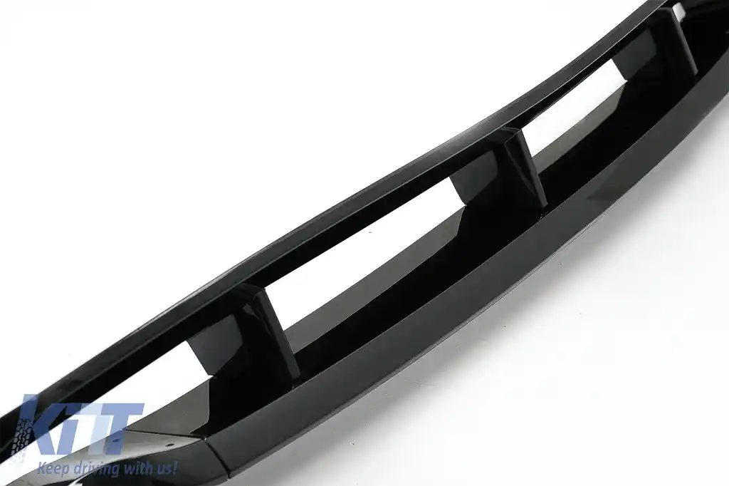 Pachet Exterior Aero cu Grila Centrala compatibil cu BMW X5 G05 (2018-2022) M-Tech Black Knight Design Negru Lucios-image-6080414