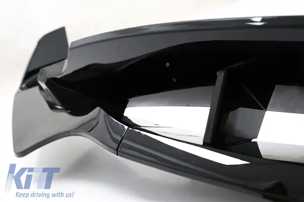 Pachet Exterior Aero cu Grila Centrala compatibil cu BMW X5 G05 (2018-2022) M-Tech Black Knight Design Negru Lucios-image-6080417