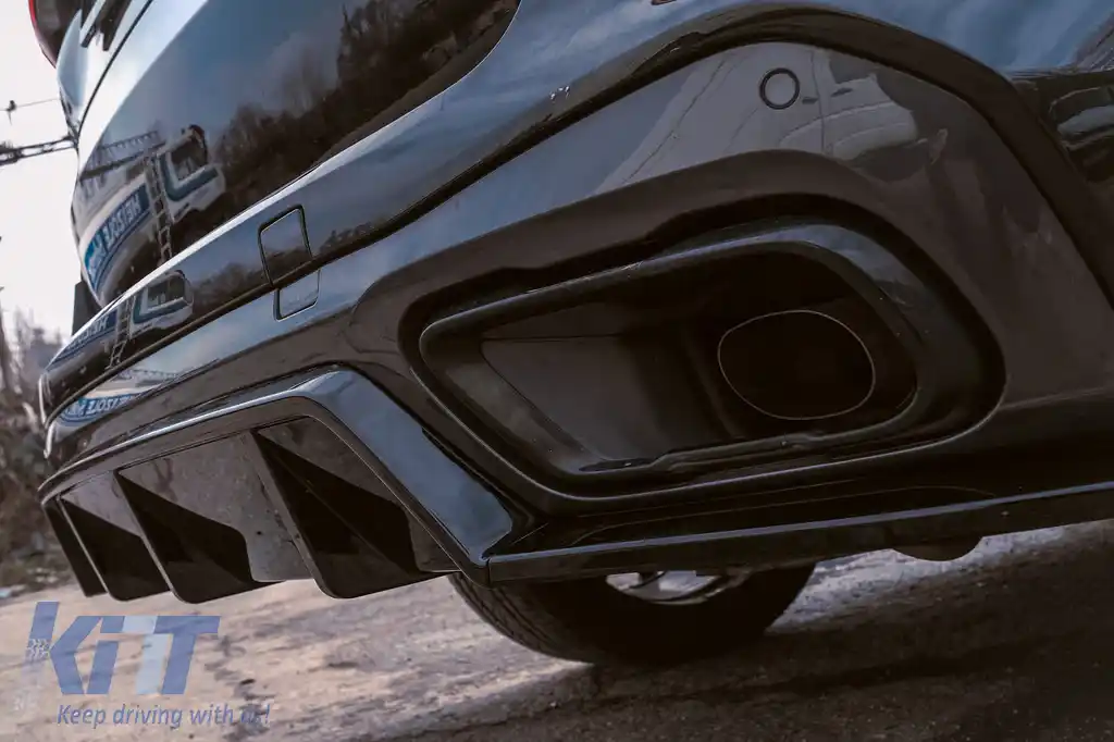 Pachet Exterior Aero cu Grila Centrala compatibil cu BMW X5 G05 (2018-2022) M-Tech Black Knight Design Negru Lucios-image-6091530