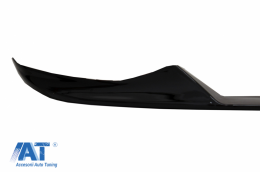 Pachet Exterior Aero Prelungire Bara Fata cu Difuzor si Capace oglinzi compatibil cu BMW X5 F15 (2014-2018) M Technik Sport Aerodynamic Design Negru Lucios-image-6078486