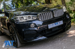 Pachet Exterior Aero Prelungire Bara Fata si Difuzor compatibil cu BMW X5 F15 (2014-2018) M Technik Sport Aerodynamic Design Piano Black-image-6086365