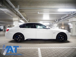 Pachet Exterior compatibil cu BMW F10 Seria 5 (2011-2014) M-Technik Design cu Ornament Evacuare M-Power-image-5991587