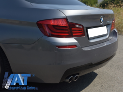 Pachet Exterior compatibil cu BMW F10 Seria 5 (2011-2014) M-Technik Design cu Ornament Evacuare M-Power-image-5995359
