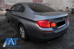 Pachet Exterior compatibil cu BMW F10 Seria 5 (2011-2014) M-Technik Design Cu Proiectoare de ceata fumurii-image-6064469