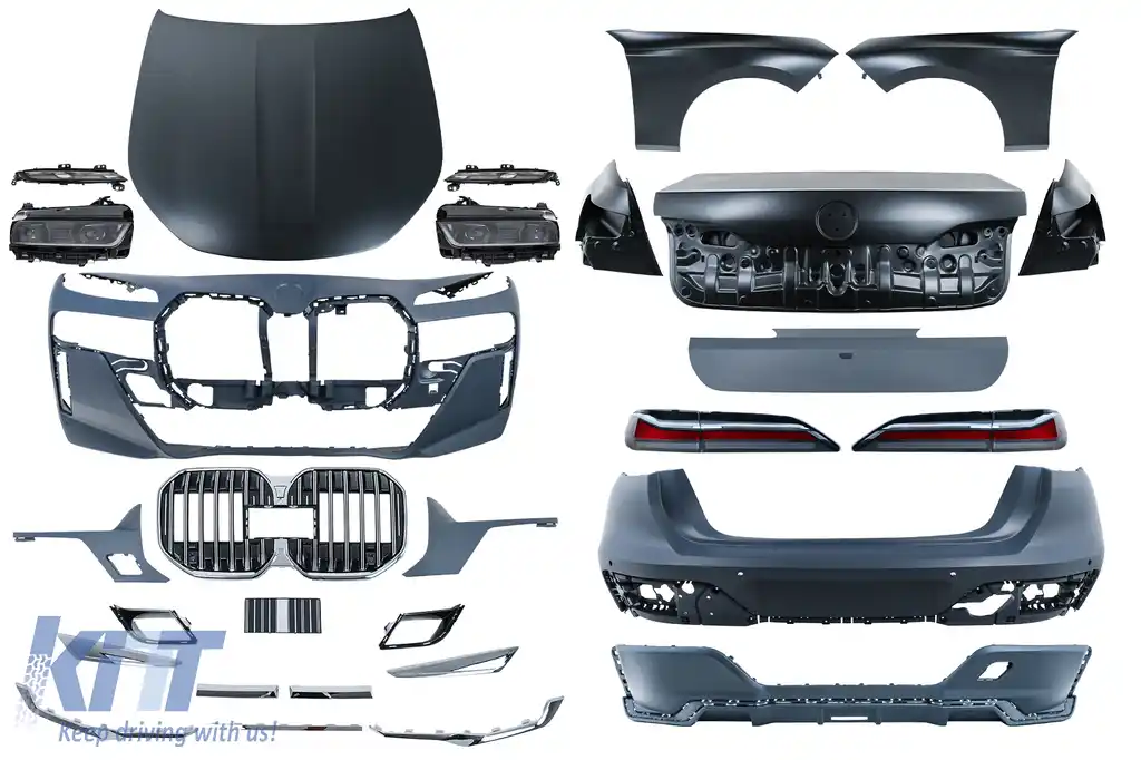 Pachet Exterior compatibil cu BMW G12 LCI Facelift Seria 7 (2019-Up) M-Technik Design