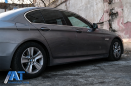 Pachet Exterior compatibil cu BMW Seria 5 F10 (2011-2014) cu Prelungire Bara Fata si Difuzor M-Performance Design-image-6077331