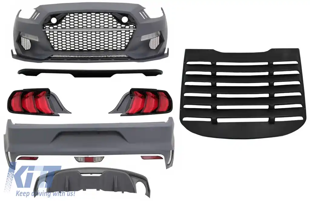 Pachet Exterior compatibil cu Ford Mustang Mk6 VI Sixth Generation (2015-2019) Coupe cu camera