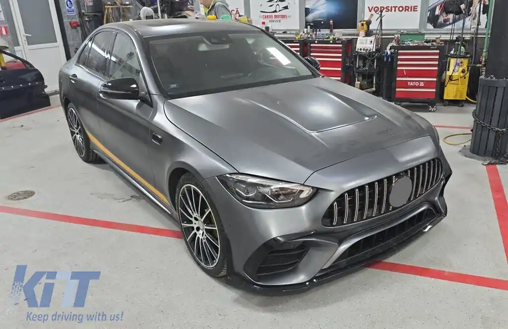 Pachet Exterior compatibil cu Mercedes C-Class W205 Sedan (2014-2018) Conversie la W206 C63 Design-image-6211358