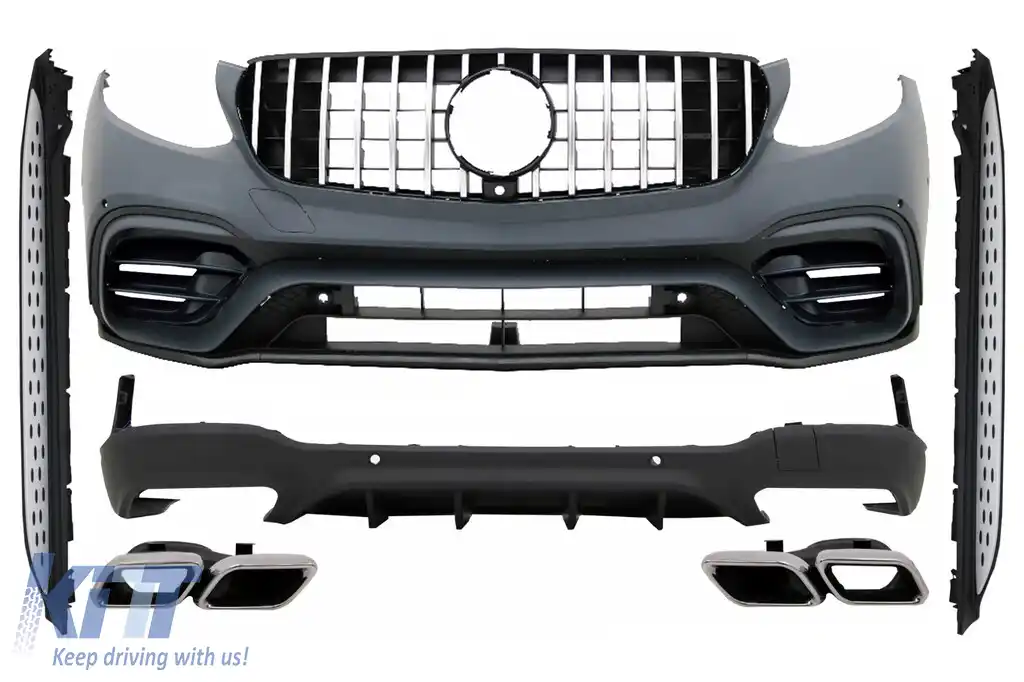 Pachet Exterior compatibil cu Mercedes GLC 63 X253 SUV (2015-up) cu Praguri Laterale
