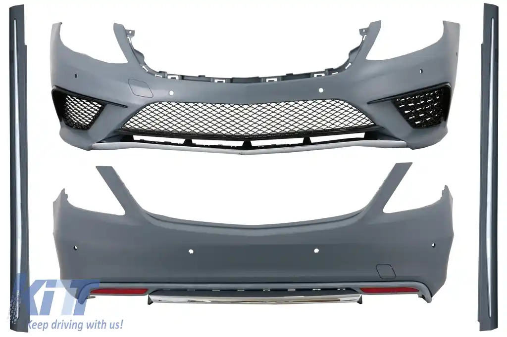 Pachet Exterior compatibil cu Mercedes S-Class W222 (2013-06.2017) S63 Design cu Praguri laterale