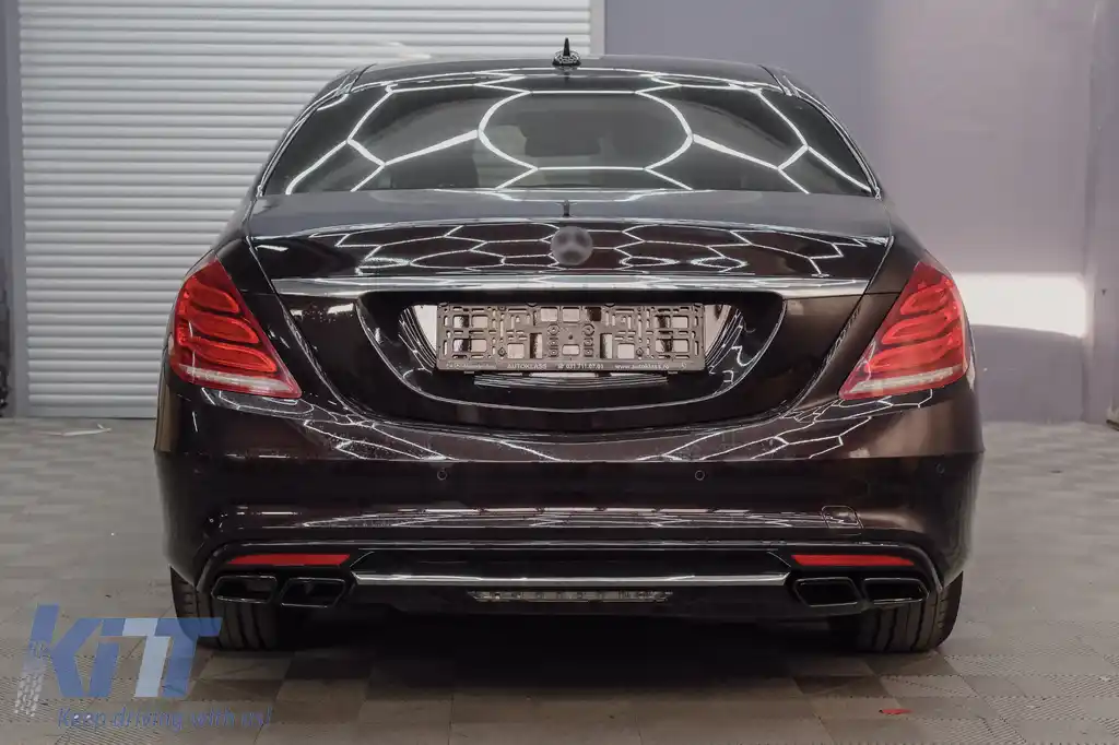 Pachet Exterior compatibil cu Mercedes S-Class W222 (2013-06.2017) S63 Design cu Praguri laterale-image-6104035