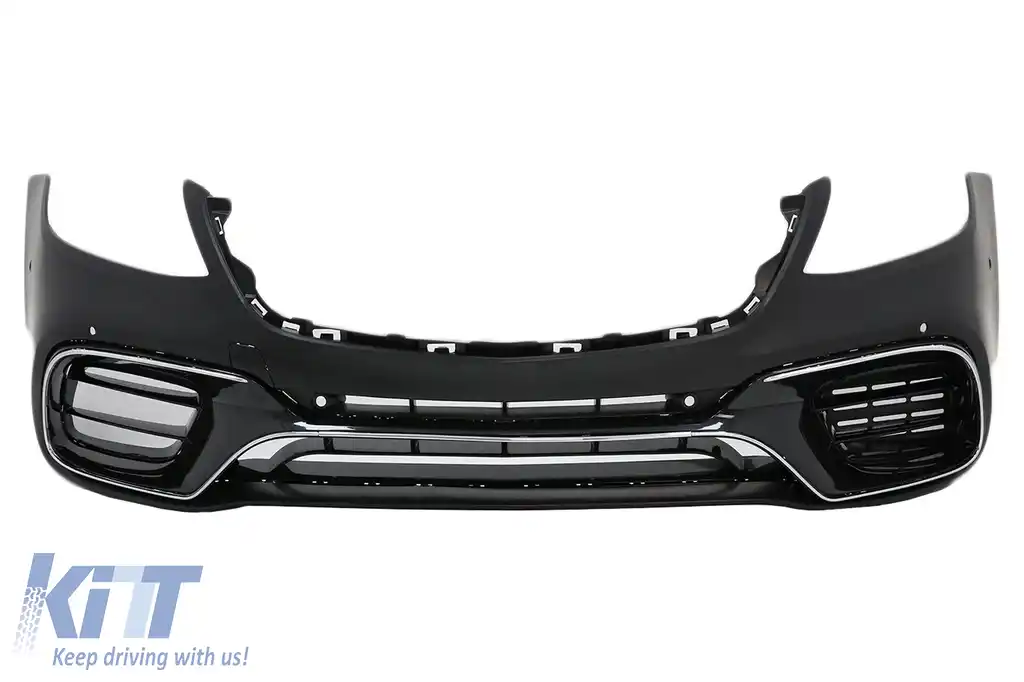 Pachet Exterior compatibil cu Mercedes S-Class W222 Facelift (2013-06.2017) S63 Design Cu Grila Centrala Crom-image-6033980