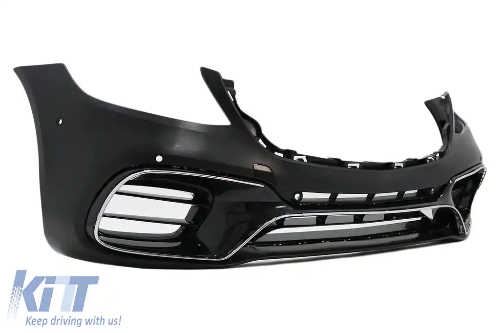Pachet Exterior compatibil cu Mercedes S-Class W222 Facelift (2013-06.2017) S63 Design Cu Grila Centrala Crom-image-6033981