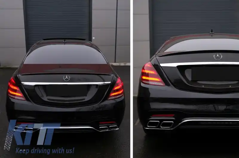 Pachet Exterior compatibil cu Mercedes S-Class W222 Facelift (2013-06.2017) S63 Design Cu Grila Centrala Crom-image-6056623
