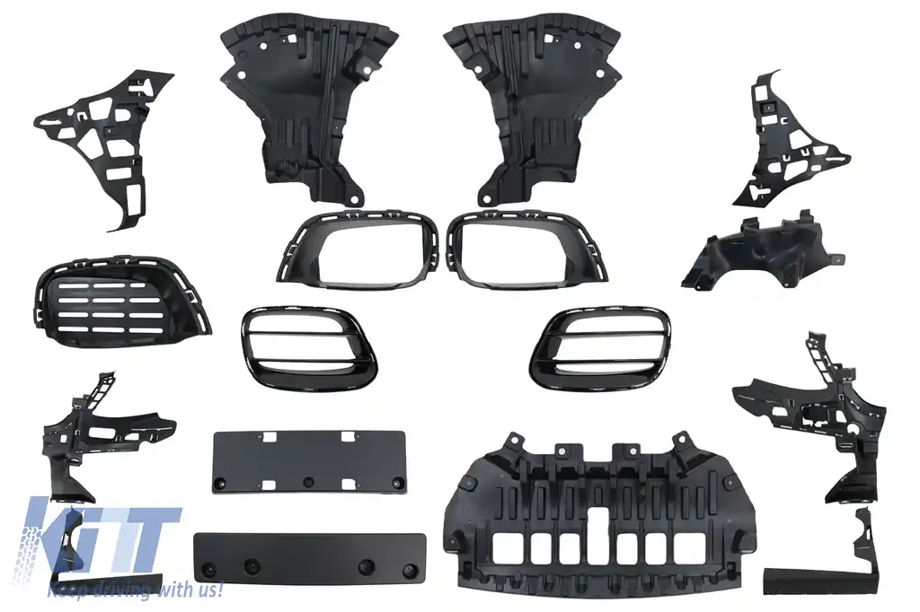 Pachet Exterior compatibil cu Mercedes S-Class W222 Facelift (2013-06.2017) S63 Design Cu Grila Centrala Crom-image-6095201