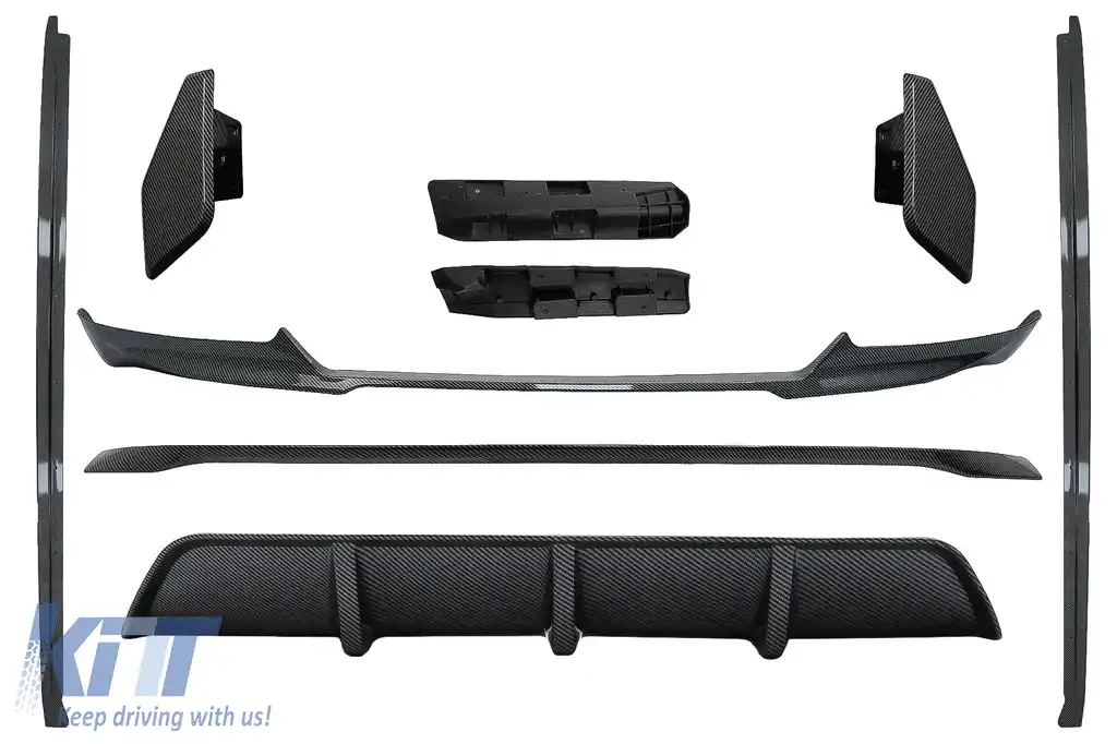 Pachet Exterior Complet Aero compatibil cu BMW X6 F16 LCI (2015-2019) M Technik Sport Carbon Look