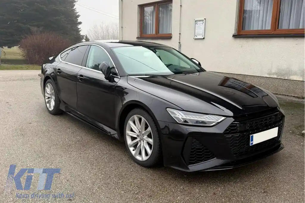 Pachet Exterior Complet compatibil cu Audi A7 4G (2010-2014) Wide RS Design Conversie la 2020+-image-6128209