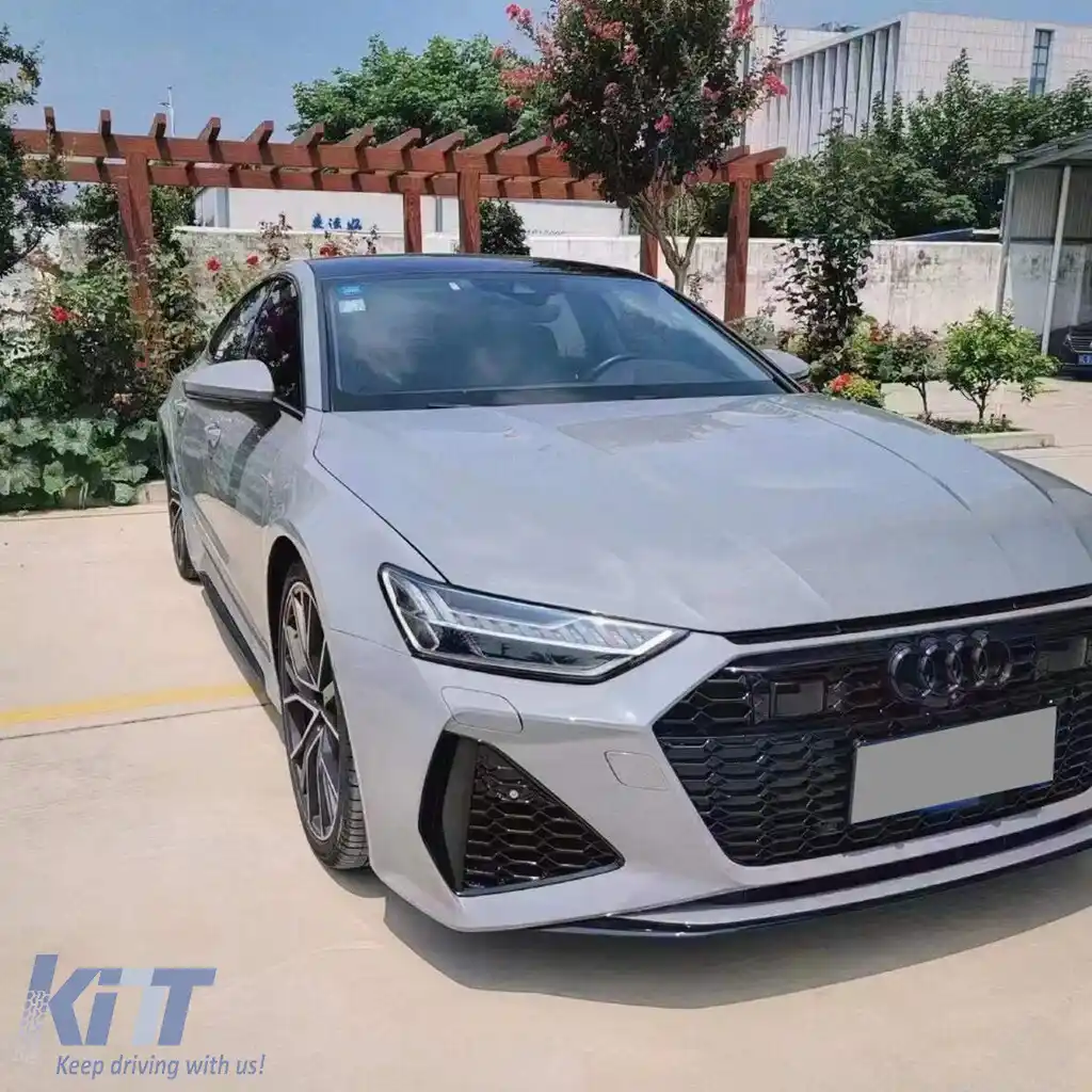 Pachet Exterior Complet compatibil cu Audi A7 4G Facelift (2015-2017) Wide RS Design Conversie la 2020+-image-6128176