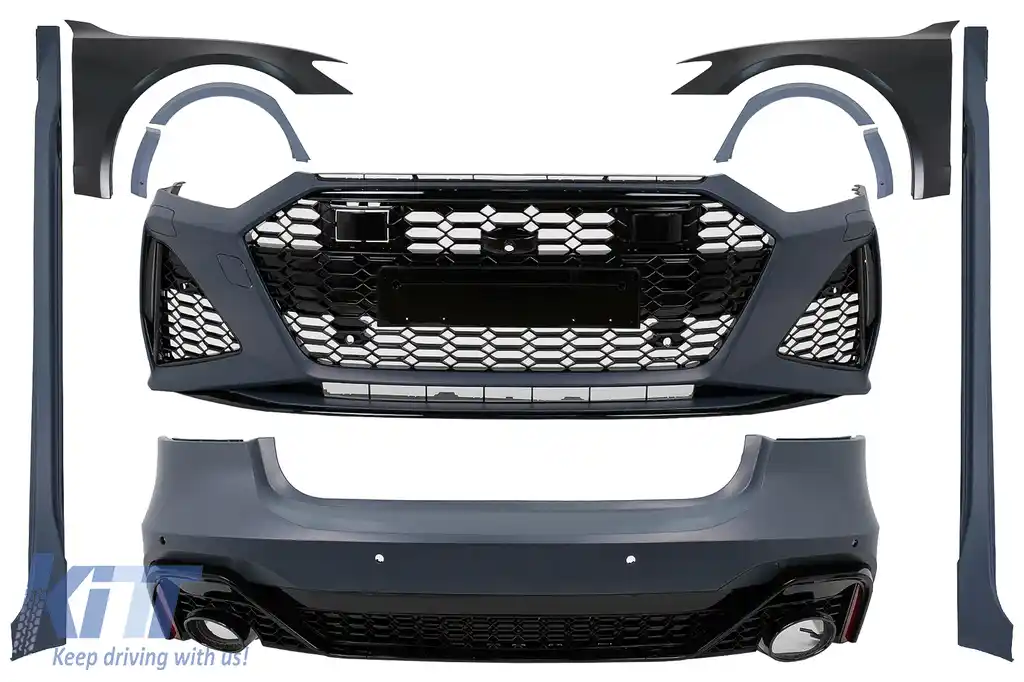 Pachet Exterior Complet compatibil cu Audi A7 4K8 (2018-up) Wide RS Design