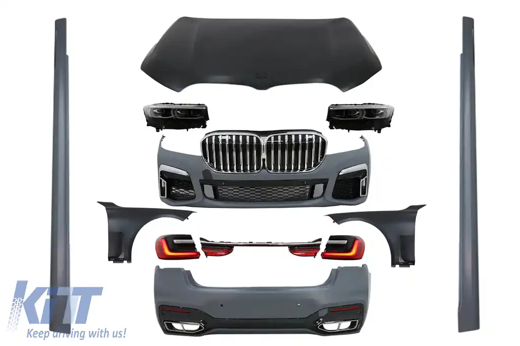 Pachet Exterior Complet compatibil cu BMW G12 Seria 7 (2015-2019) Conversie la G12 LCI 2020 Design