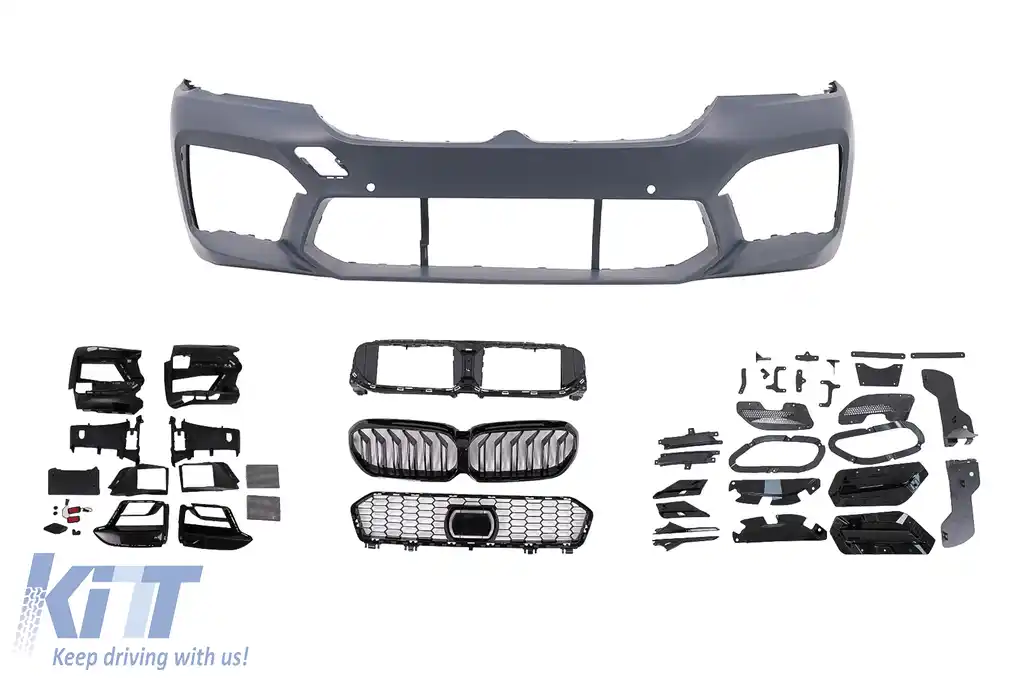 Pachet Exterior Complet compatibil cu BMW Seria 5 F10 (2010-2017) Conversie la G30 LCI M5 Design-image-6107365