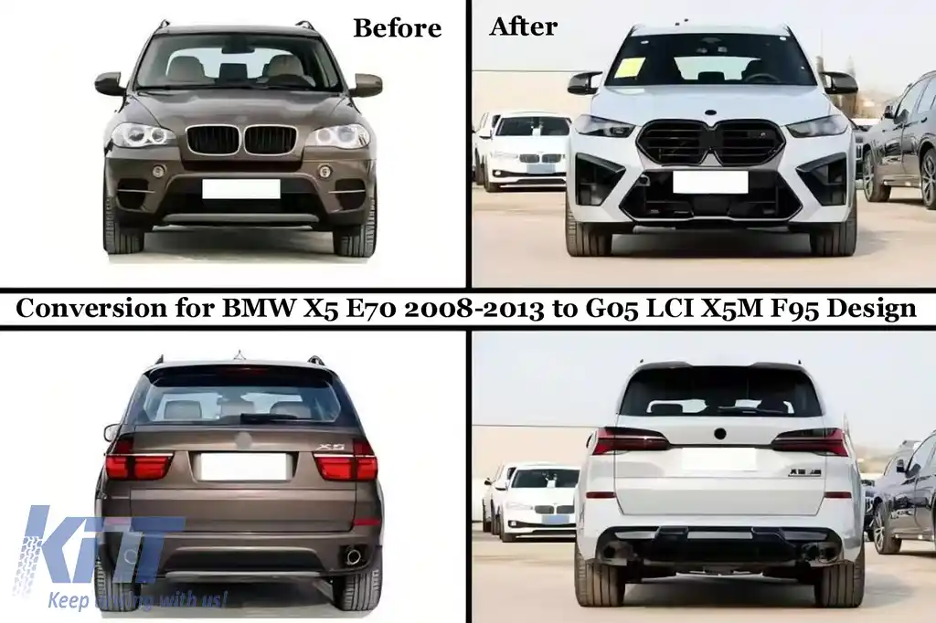 Pachet Exterior Complet compatibil cu BMW X5 E70 (2007-2013) Conversie la X5M 2024 Design-image-6113249