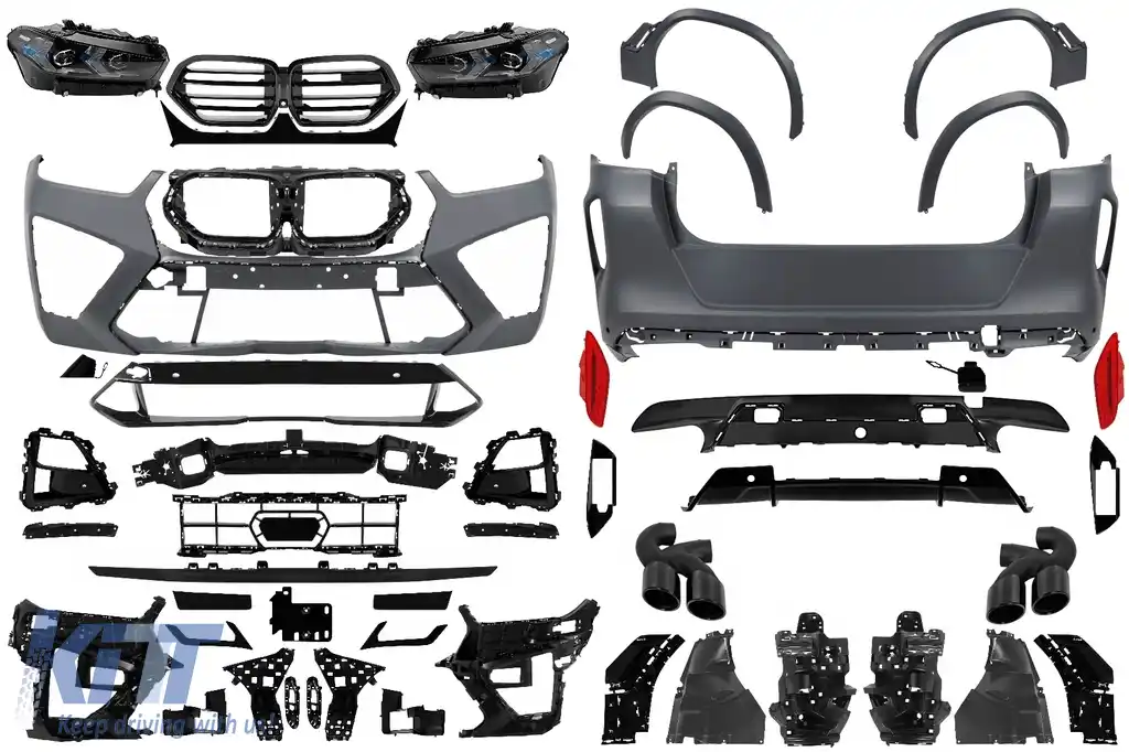 Pachet Exterior Complet compatibil cu BMW X6 G06 (2019-) Conversie la LCI 2024 X6M Design-image-6127550