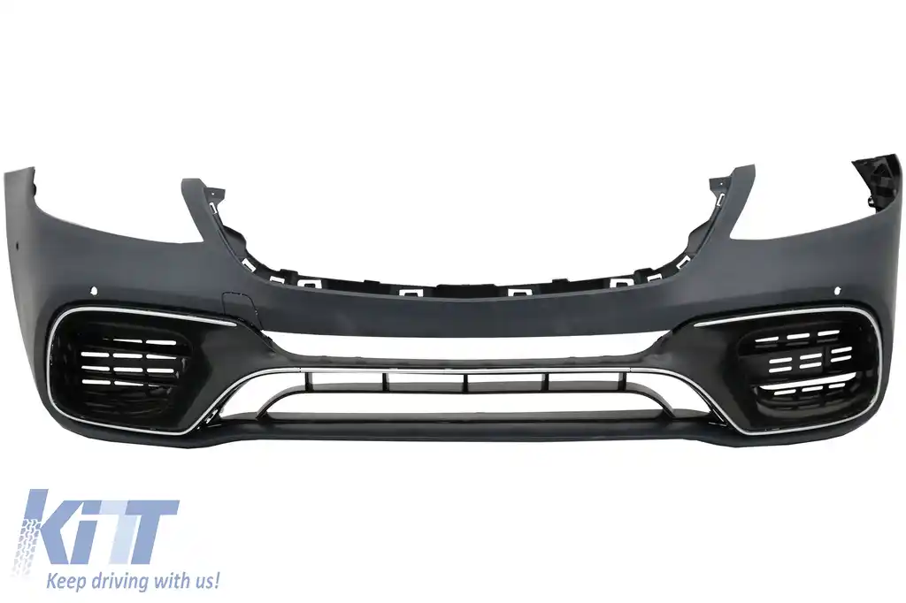 Pachet Exterior Complet compatibil cu Mercedes S-Class W222 Facelift (2013-06.2017) S63 Design Cu Grila Centrala Negru Lucios-image-6034011