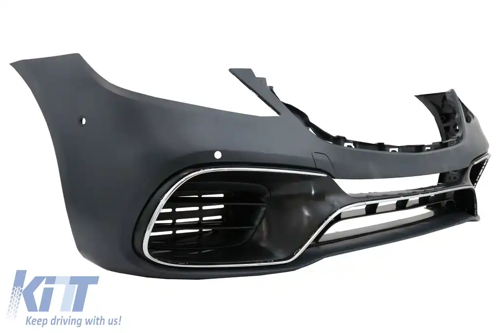 Pachet Exterior Complet compatibil cu Mercedes S-Class W222 Facelift (2013-06.2017) S63 Design Cu Grila Centrala Negru Lucios-image-6034012