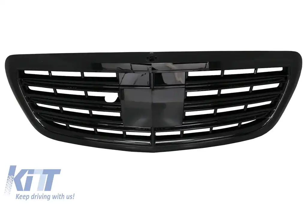 Pachet Exterior Complet compatibil cu Mercedes S-Class W222 Facelift (2013-06.2017) S63 Design Cu Grila Centrala Negru Lucios-image-6034016