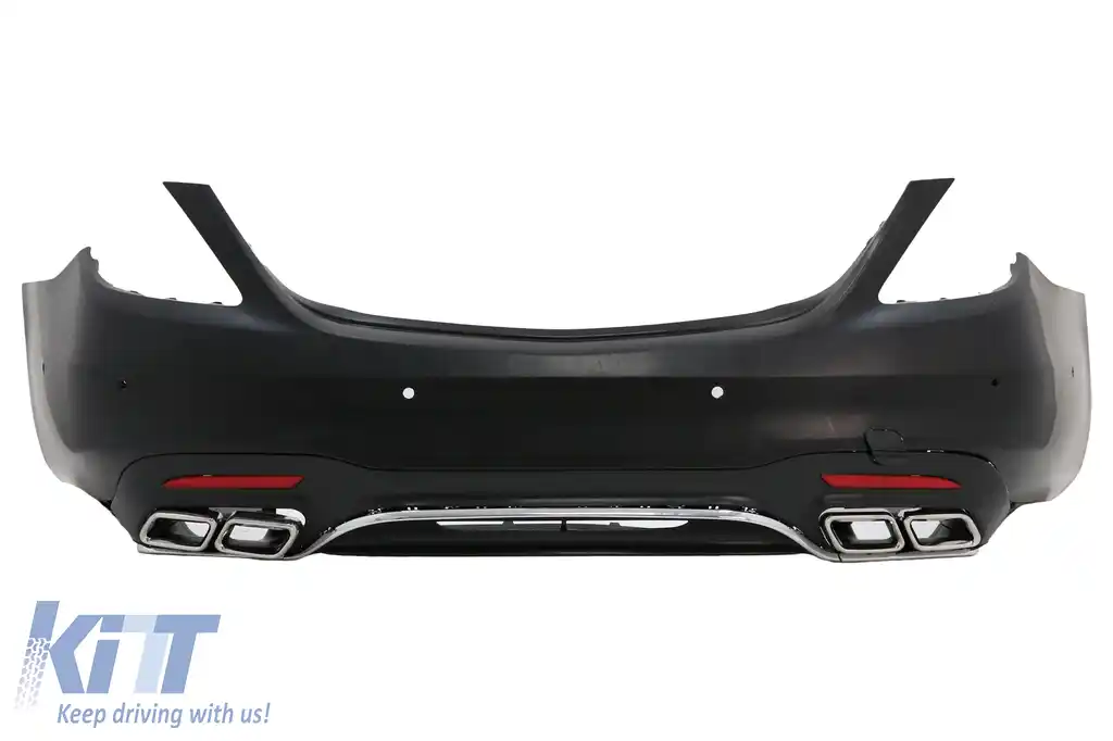 Pachet Exterior Complet compatibil cu Mercedes S-Class W222 Facelift (2013-06.2017) S63 Design Cu Grila Centrala Negru Lucios-image-6034018