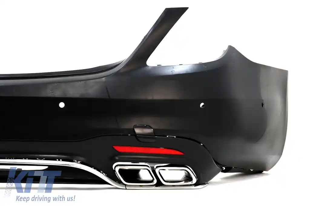 Pachet Exterior Complet compatibil cu Mercedes S-Class W222 Facelift (2013-06.2017) S63 Design Cu Grila Centrala Negru Lucios-image-6034019