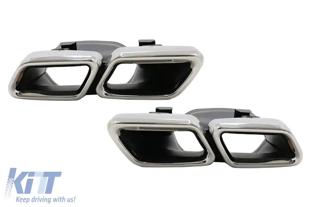 Pachet Exterior Complet compatibil cu Mercedes S-Class W222 Facelift (2013-06.2017) S63 Design Cu Grila Centrala Negru Lucios-image-6034020