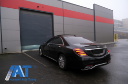 Pachet Exterior Complet compatibil cu Mercedes S-Class W222 (2013-2017) Facelift S63 Design Cu Stopuri Full LED Semnalizare Dinamica-image-6056640