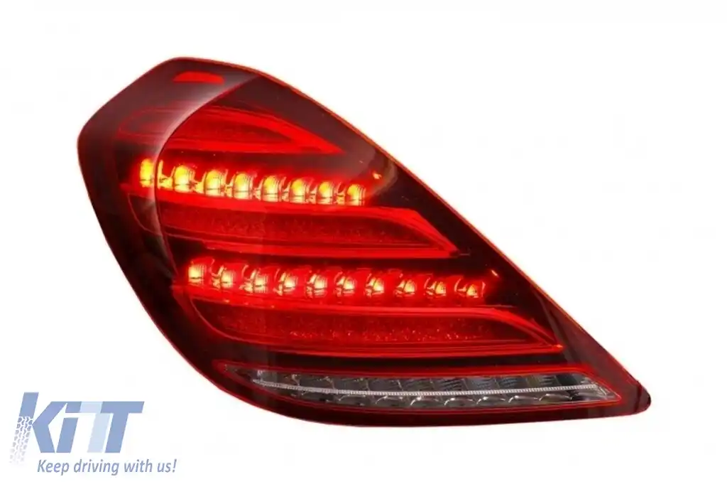 Pachet Exterior Complet compatibil cu Mercedes S-Class W222 (2013-06.2017) Facelift S63 Design Cu Stopuri Full LED Semnalizare Dinamica-image-6040310