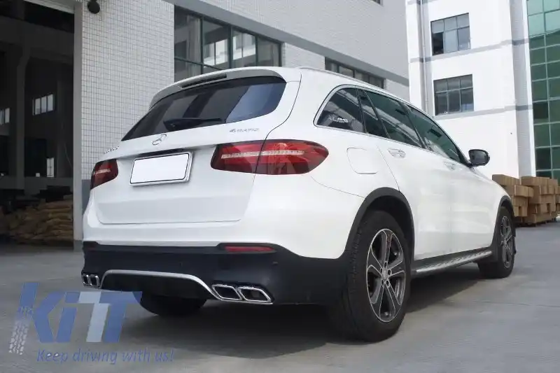 Pachet Exterior Complet compatibil cu Mercedes GLC SUV X253 (2015-07.2019) GLC63 Design cu Praguri Trepte Laterale-image-6106896