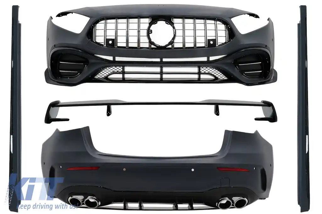 Pachet Exterior Complet compatibil cu Mercedes A-Class W177 5 Usi Hatchback (2018-2022) A45 Design