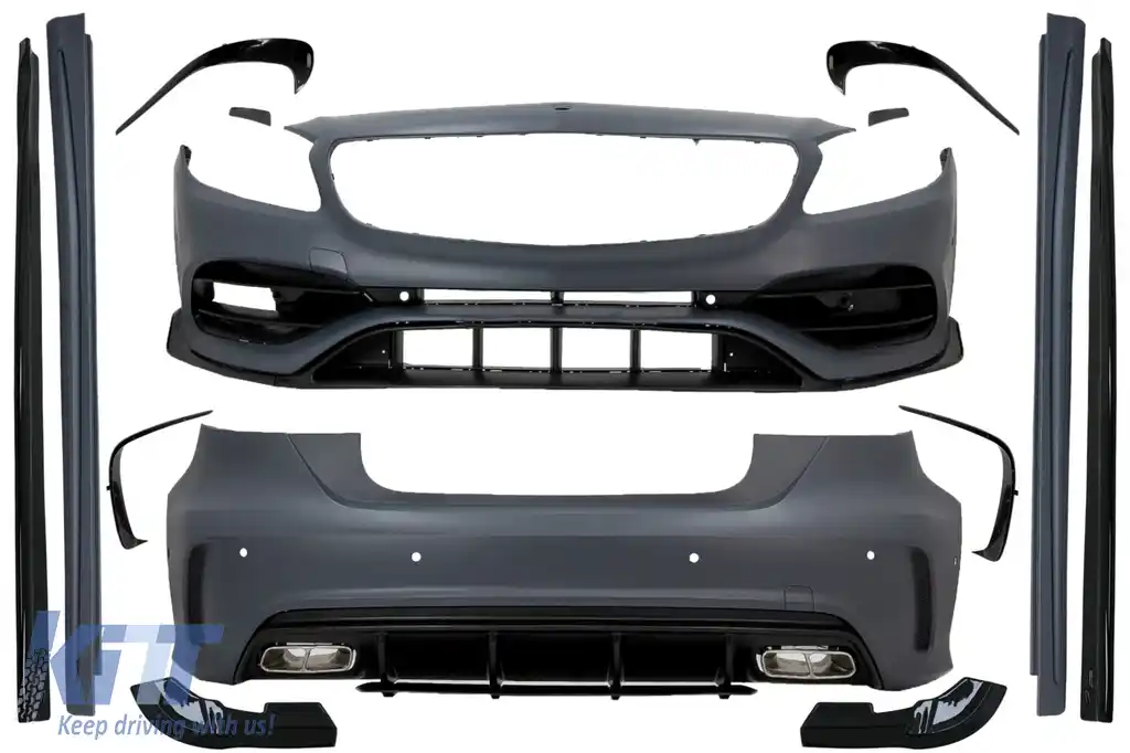 Pachet Exterior Complet compatibil cu Mercedes A-Class W176 (2012-2018) Facelift A45 Design